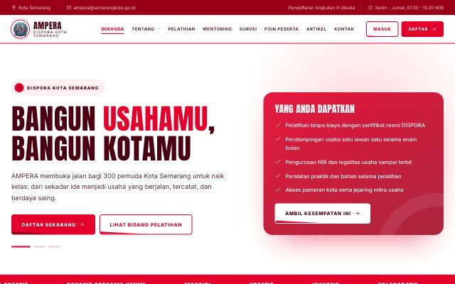 Sudah berjalan — Dispora Kota Semarang — Pembinaan Wirausaha Muda